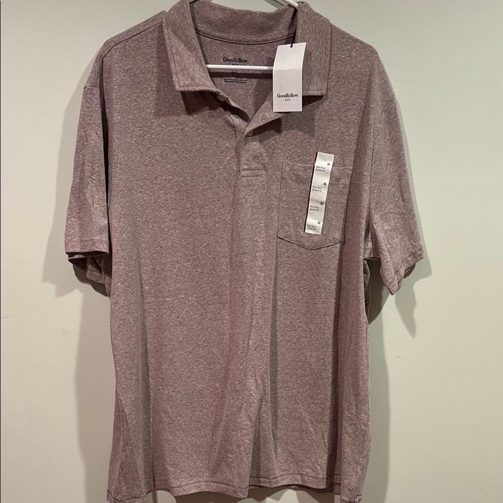 Goodfellow & Co Men's Gray Polo Shirt, XL